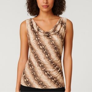 WHBM - Draped Snake Print Tank Top